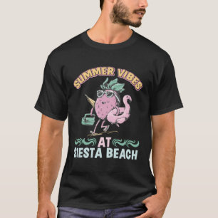 T-shirt Vibes D'Été À Siesta Beach Tropical Beach Bord De 