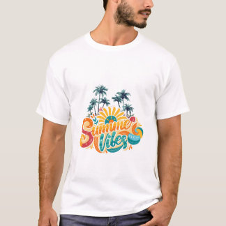 T-shirt Vibes d'été" - Bright, Bold & Beautity Design!