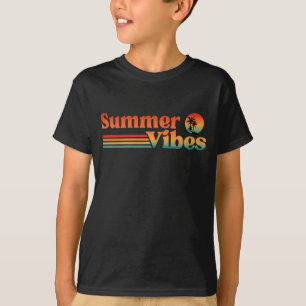 T-SHIRT VIBES D'ÉTÉ COUCHER DE SOLEIL VINTAGE VACANCES