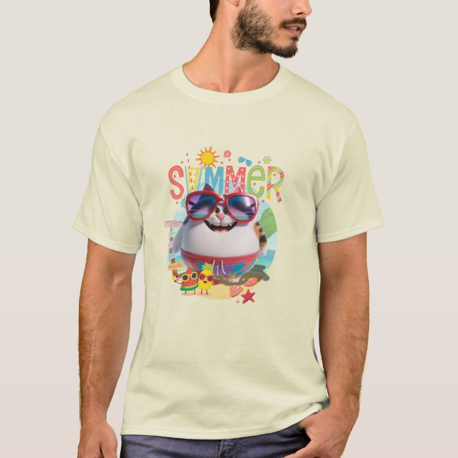 T-shirt Vibes d'été Cute de chat en lunettes de soleil (Devant)