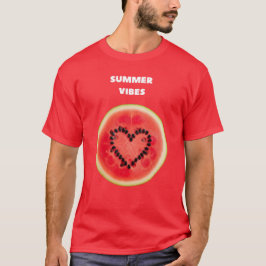 T-shirt Vibes d'été douces - Coeur de pastèque