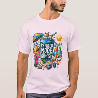 T-shirt Vibes d'été en mode retraité - Vie de plage toute 