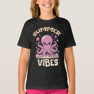 T-shirt Vibes d'été Enfant Pieuvre