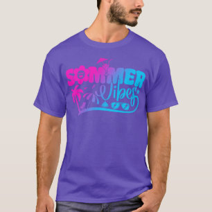 T-shirt Vibes d'été Hello Summer Sunset Beach Summer Vaca
