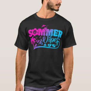 T-shirt Vibes d'été Hello Summer Sunset Beach Summer Vaca