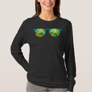 T-shirt Vibes d'été Palm Tree exotique Feuilles Chanson tr