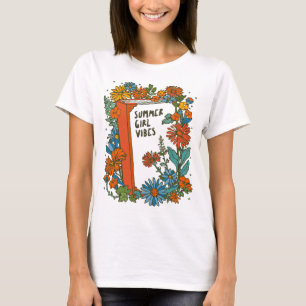 T-shirt Vibes d'été pour filles de livres