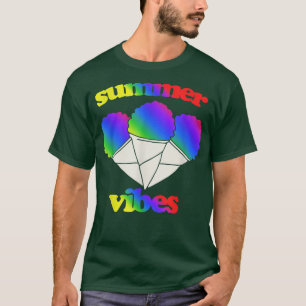 T-shirt Vibes d'été rétro arc-en-ciel neigeux tete s 80s