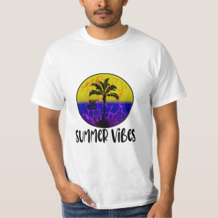 T-shirt Vibes d'été - Retro coucher de soleil Vintage coco