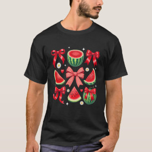 T-shirt Vibes d'été Rétro Pastèque Coquette Fruits d'été
