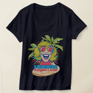 T-shirt Vibes d'été super Tee souriante pour enseignants