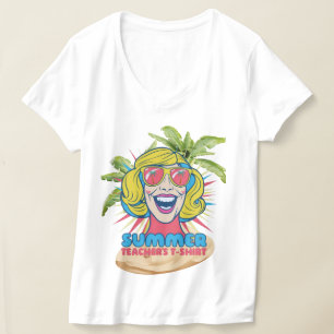 T-shirt Vibes d'été super Tee souriante pour enseignants