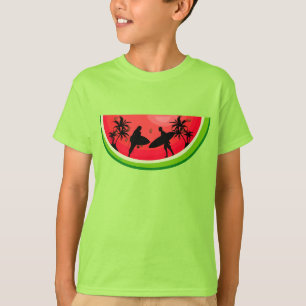 T-shirt Vibes d'été Surf Pastèque Fruits