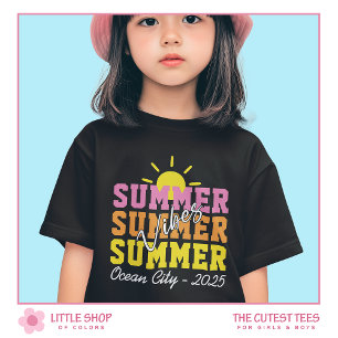 T-shirt Vibes d'été Texte Multicolore Personnalisable Fill