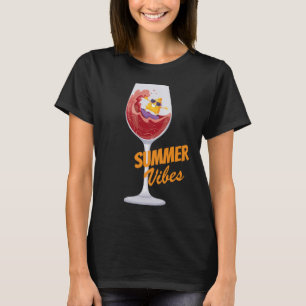 T-shirt Vibes d'été Vacances Plage Voyage croisière Vin am