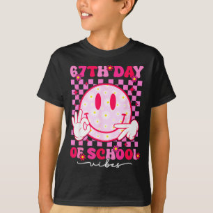 T-shirt Vibes du 67e jour d'école 67 Mème Visage souriant