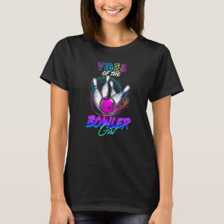 T-shirt Vibes Du Bowler Girl Correspondant Family Bowling 