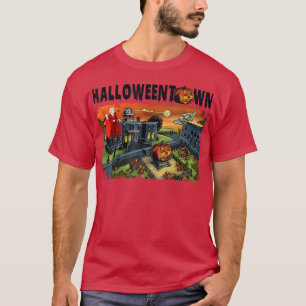 T-shirt Vibes Éffrayant De La Ville D'Halloween Cadeau Sur