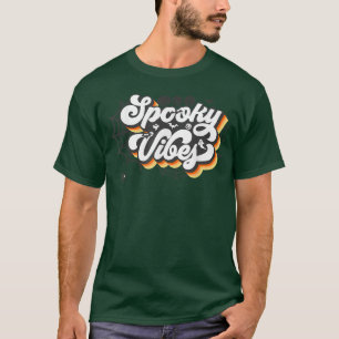 T-shirt Vibes éffrayantes Avec Citrouille Drôle Halloween