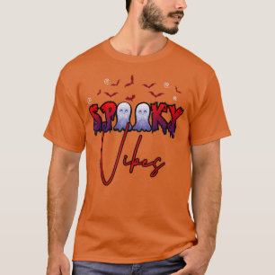 T-shirt Vibes éffrayantes mignonnes Fantôme drôle Costume 