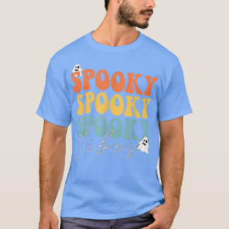 T-shirt Vibes Éffrayantes super Retro Floral Ghost Hippie