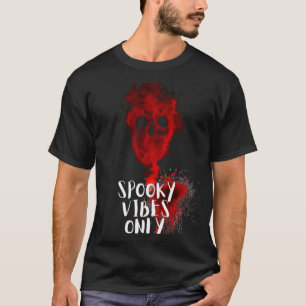T-shirt Vibes éffrayantes Uniquement Rouge Fumée Crâne Hal