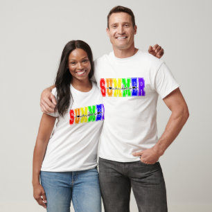 T-shirt Vibes estivales LGBTQ Fierté arc-en-ciel