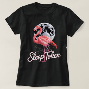 T-shirt Vibes Flamant rose Lune Art inspiré du jeton de