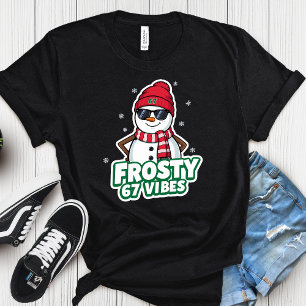 T-shirt Vibes glaciales 67 Bonhomme de neige de Noël – Hiv