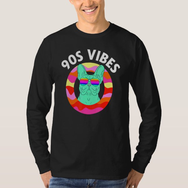 T-shirt Vibes Lazy Costume Frenchie Chien Maman Les Rétro (Devant)