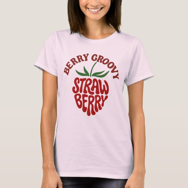 T-shirt Vibes les années 70 rétro fraise super (Devant)