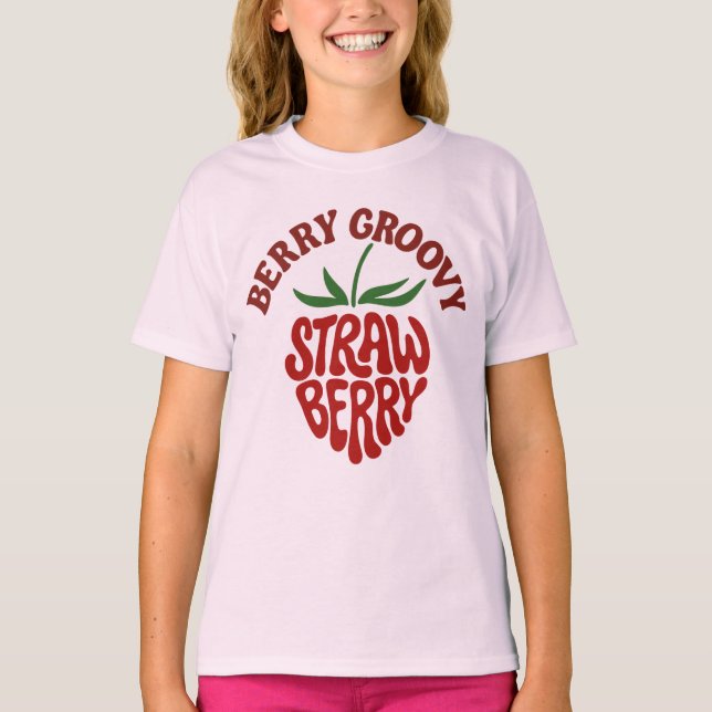 T-shirt Vibes les années 70 rétro fraise super (Devant)