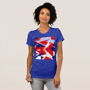 T-shirt Vibes positives Bleu rouge blanc