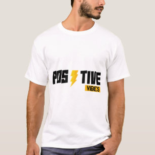 T-shirt Vibes positives seulement - Boulon de foudre motiv
