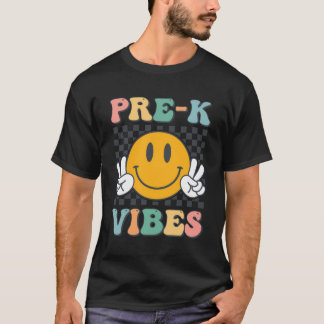 T-shirt Vibes Pré-K Souriez À L'École Pré-K Teache De L'Éq
