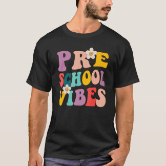 T-shirt Vibes Préscolaire Premier Jour Retour À L'École En