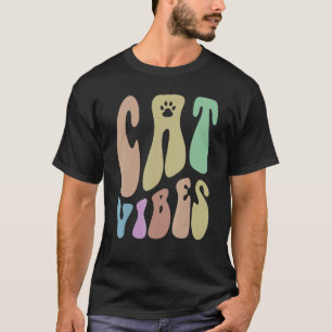 T-shirt Vibes Rétro Chat Humour Maman qui aime les Animaux