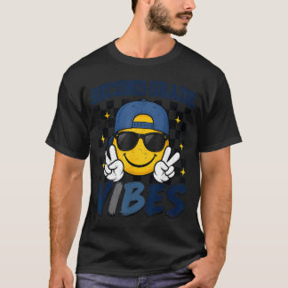 T-shirt Vibes rétro de 2e année Retour à l'école 2e année