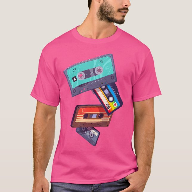 T-shirt Vibes Rétro De Style 80S 90S De La Cassette Mixtap (Devant)