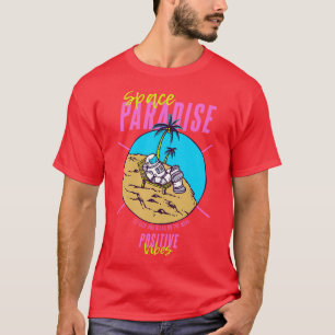 T-shirt Vibes rétro été Space Paradise