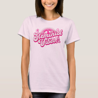 T-shirt Vibes Stéministes Roses Rétro Pour Fille Science