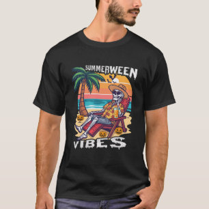 T-shirt Vibes Summerween Halloween squelette