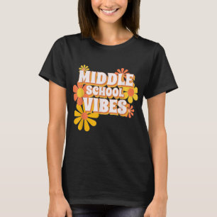 T-shirt Vibes super Du Milieu Rétro Retour À L'École Te