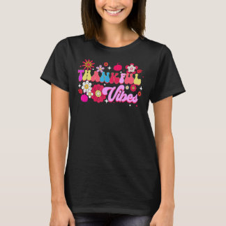 T-shirt Vibes Super rétro Fleur Chute Thanksgivi