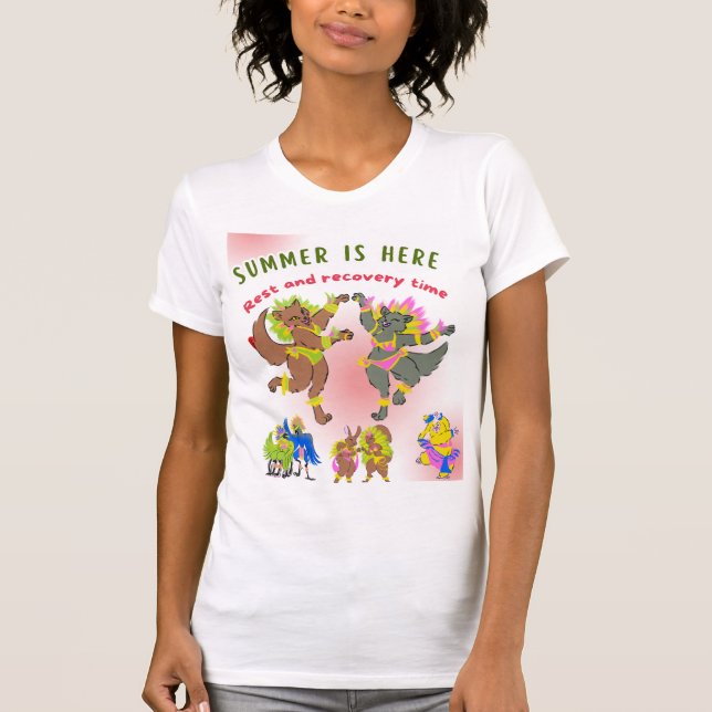 T-shirt 🌴 🌞 Vibes tropicales et créations amusantes pour (Devant)