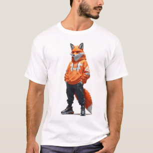 T-shirt Vibes Urban Fox - Conception Futuriste de Streetwe