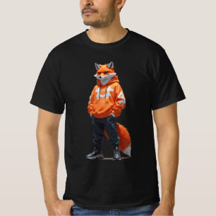 T-shirt Vibes Urban Fox - Conception Futuriste de Streetwe