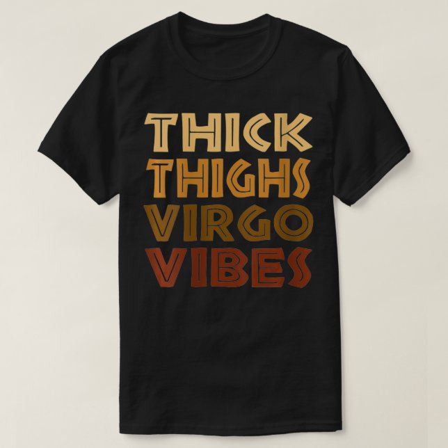 T-shirt Vibes virgo Vibes afro-américaines B (Design devant)