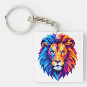 T-Shirt Vibrant Art Lion Géométrique