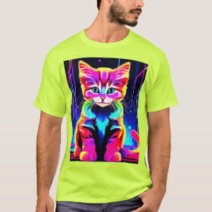 T-shirt Vibrant artisanat de chats